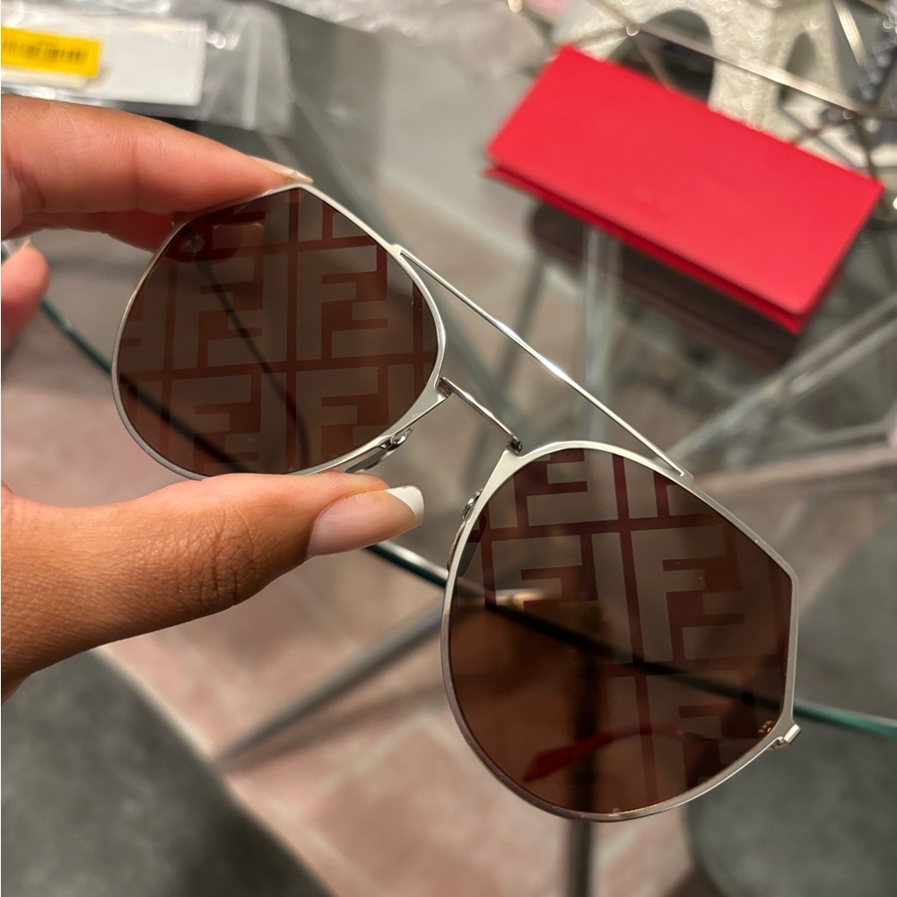 NWT Authentic Fendi FF 0194S Red Logo Sunglasses!